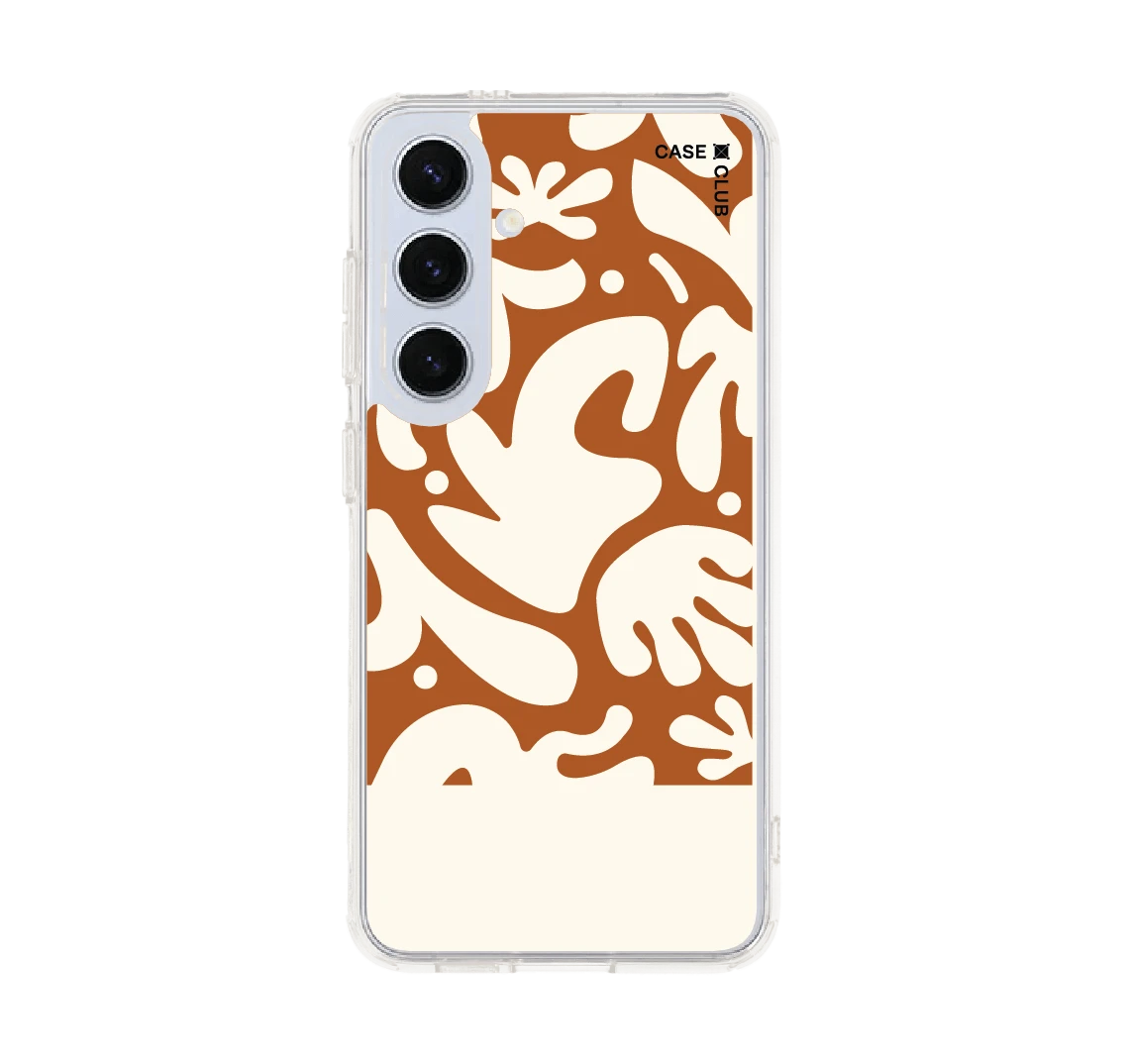 abstract brown flower pattern